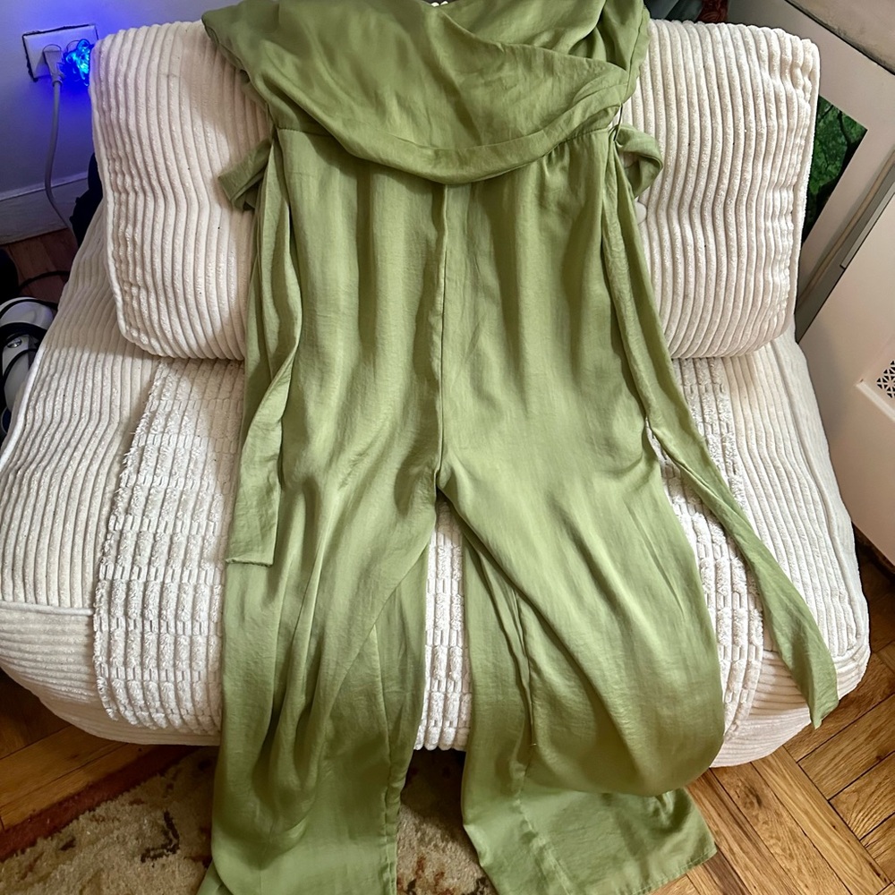 Wide-Leg Jumpsuit with Tie Waist